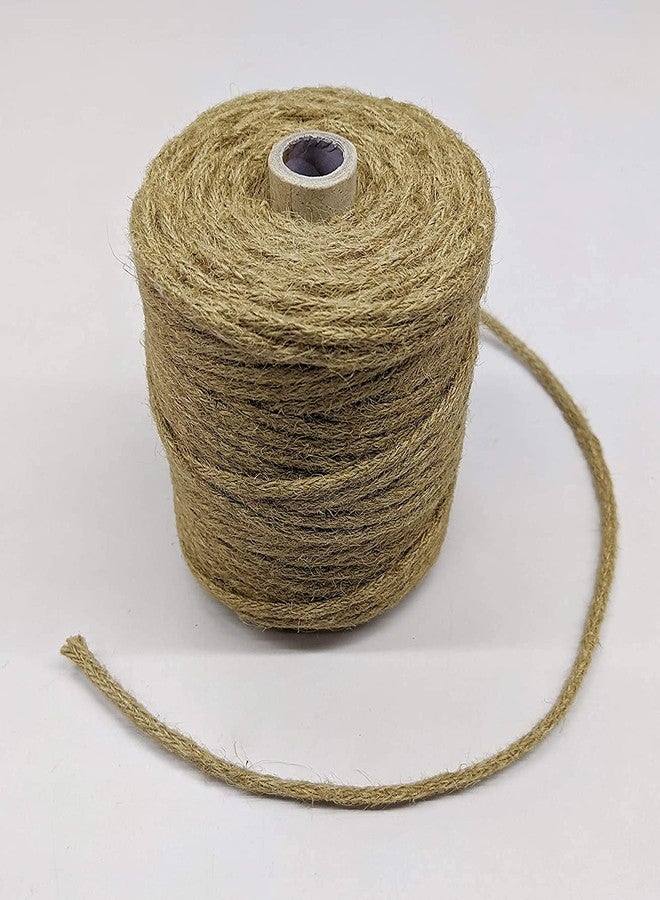 BOBBINY حبل خيش طبيعي دائري مضفر من بوبيني، حبل كتان ريفي، حبل يدوي الصنع، حبل للحفلات وحفلات الزفاف وتغليف الهدايا، خيط ومشاريع أخرى | بني | 4 مم، 20 متراً - Image 4